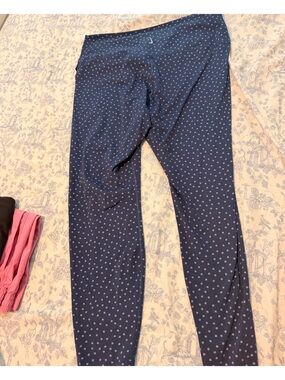 Nike Navy and White Dotted XL Dri-FIT Leggings